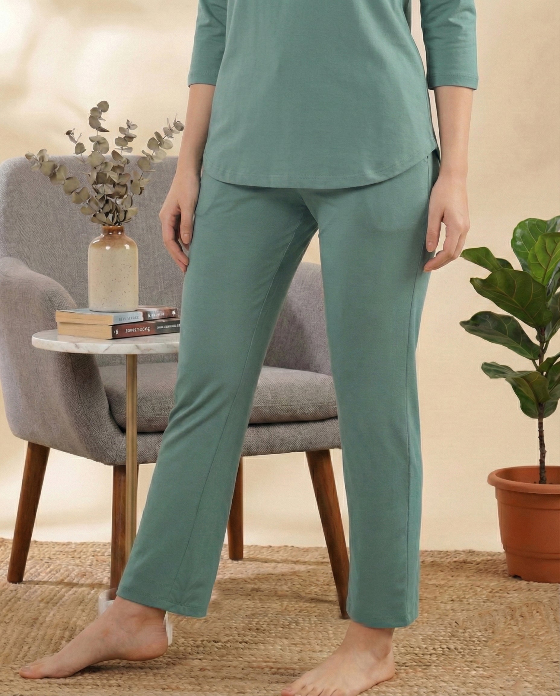 Estelle T-Shirt + Pant  (Mint Green)