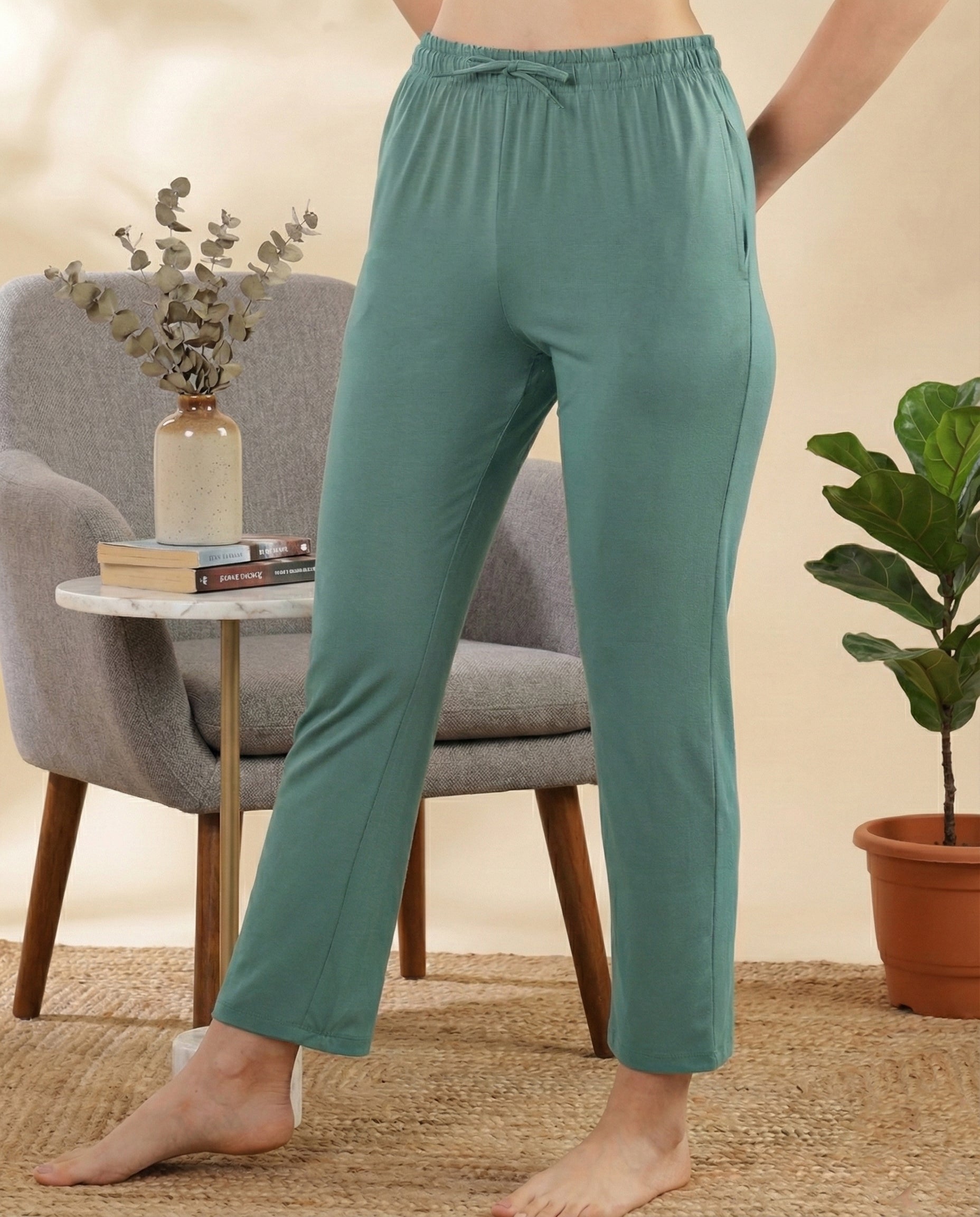 Pearle Bamboo Pant  (Mint Green)