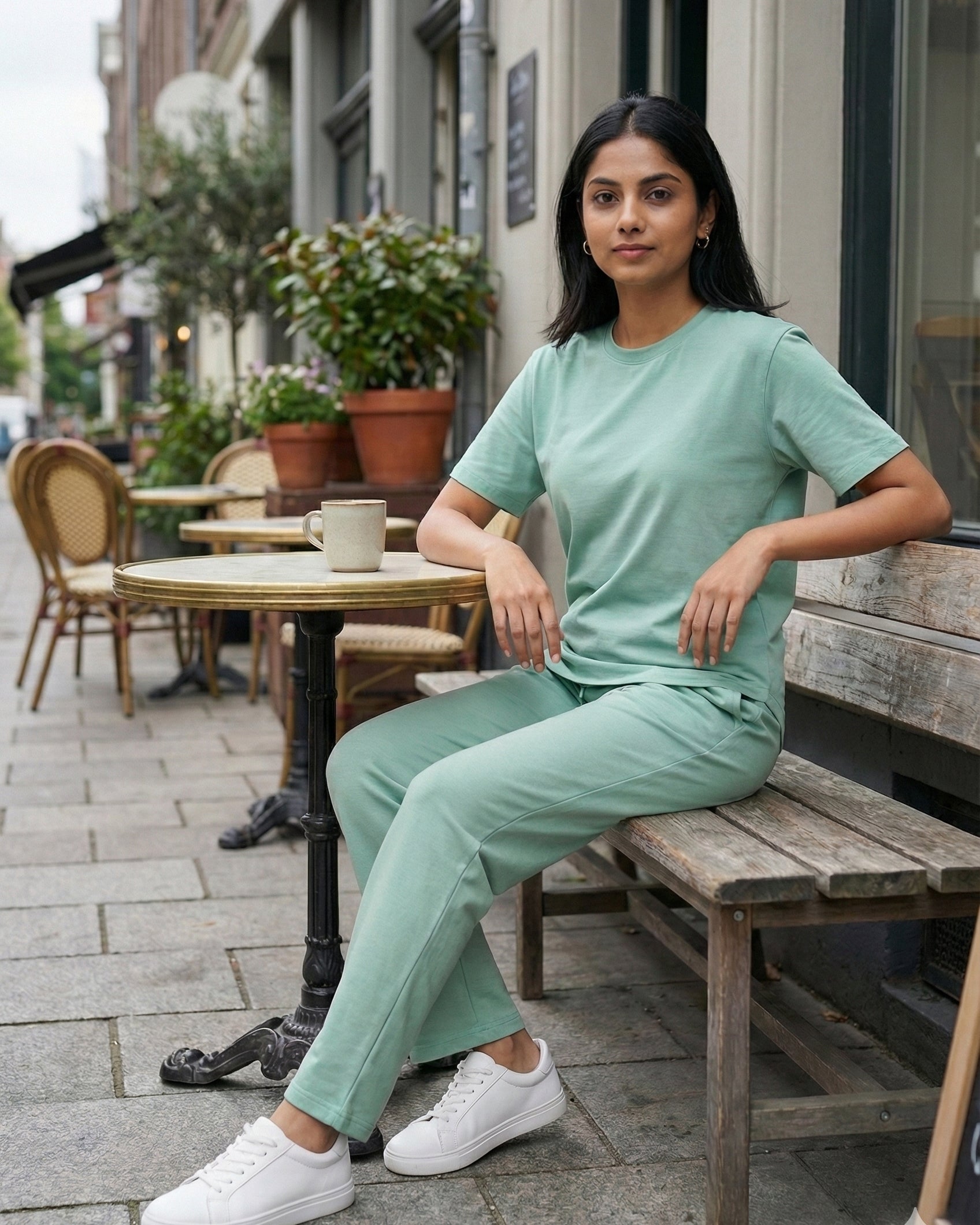 Celine T-Shirt + Pant  (Mint Green)