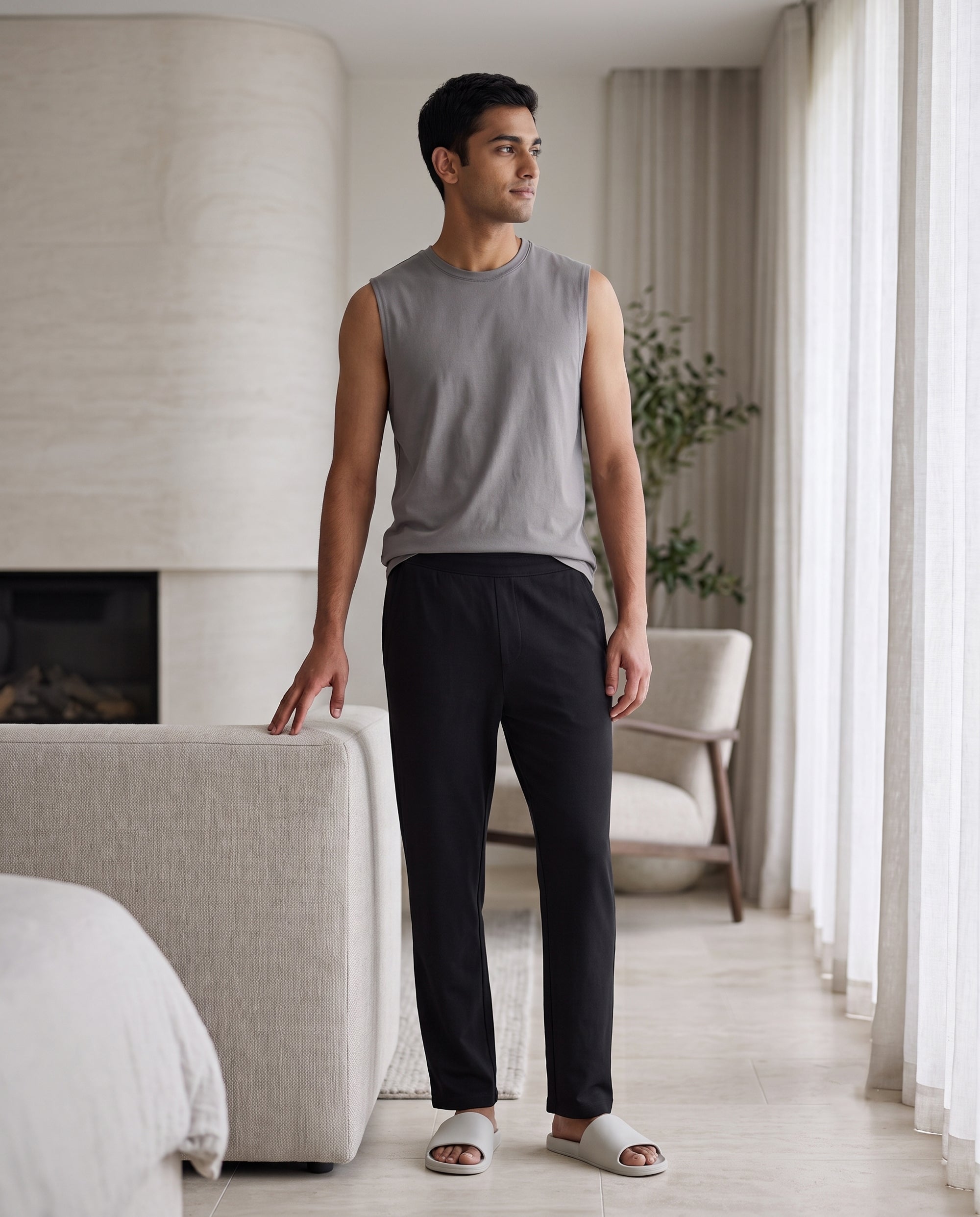 AirKnit Tee + Pant  (Grey + Black)