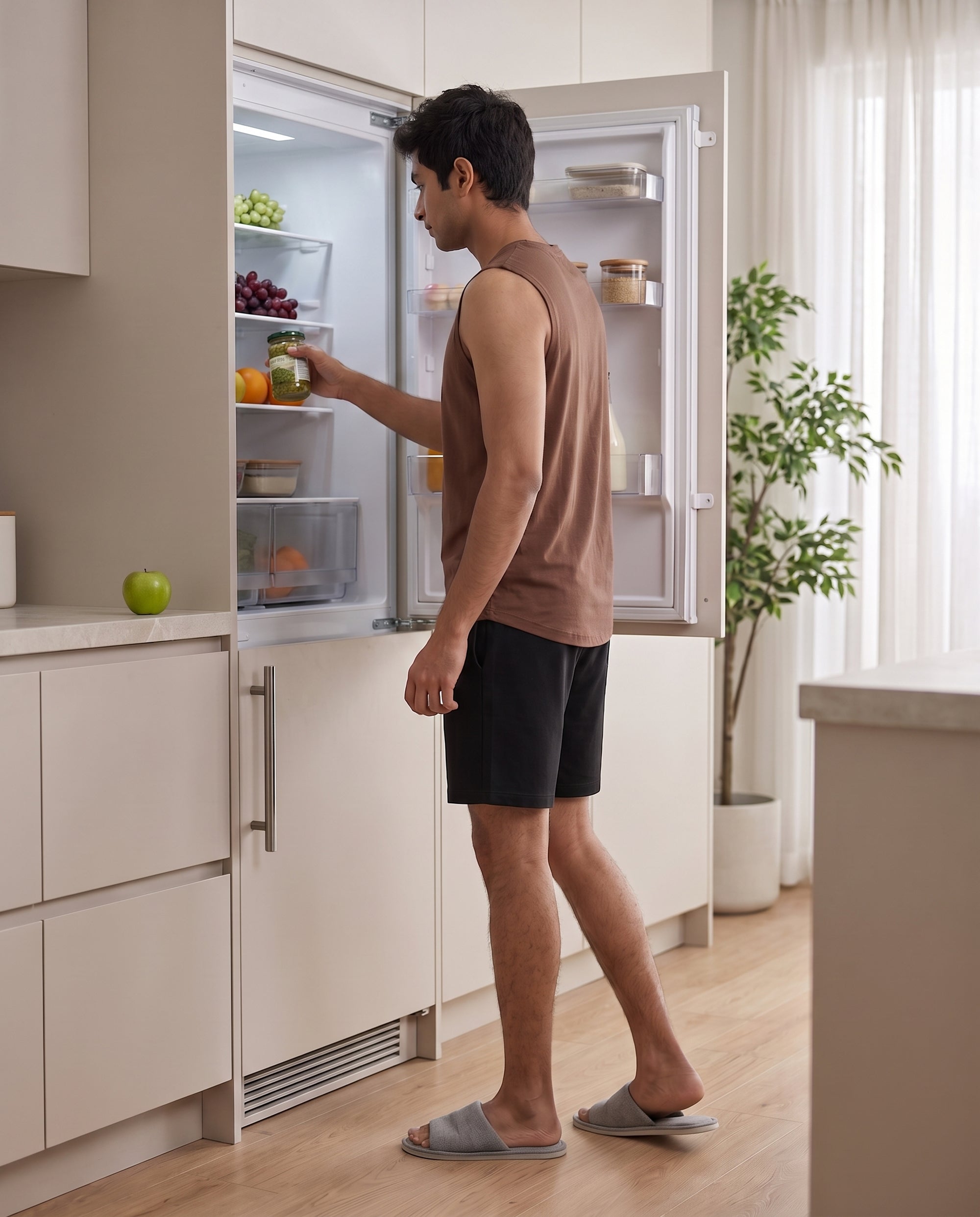 AirKnit Tee + Shorts  (Brown + Black)