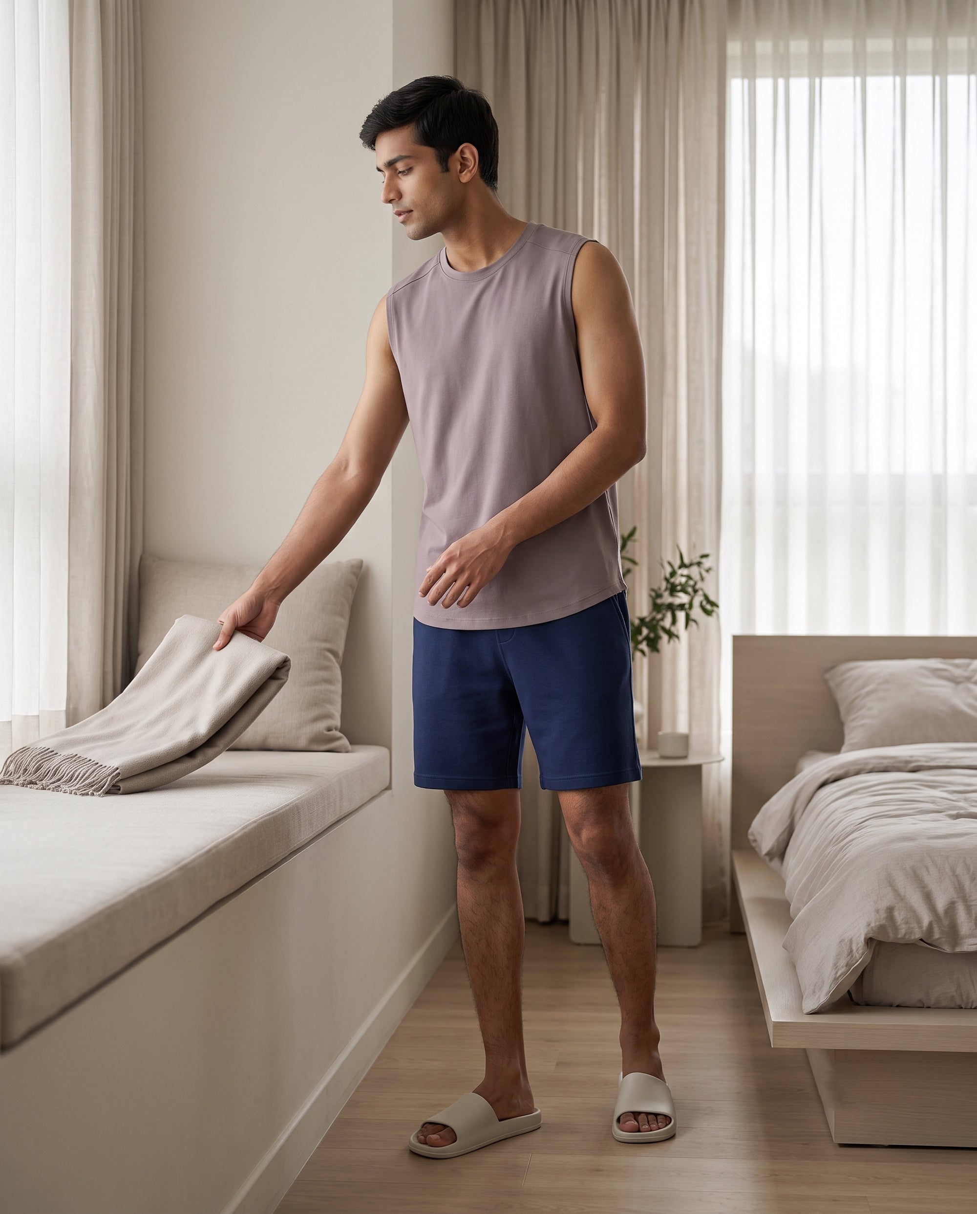 Airknit Tee + Shorts  (Twilight + Blue)
