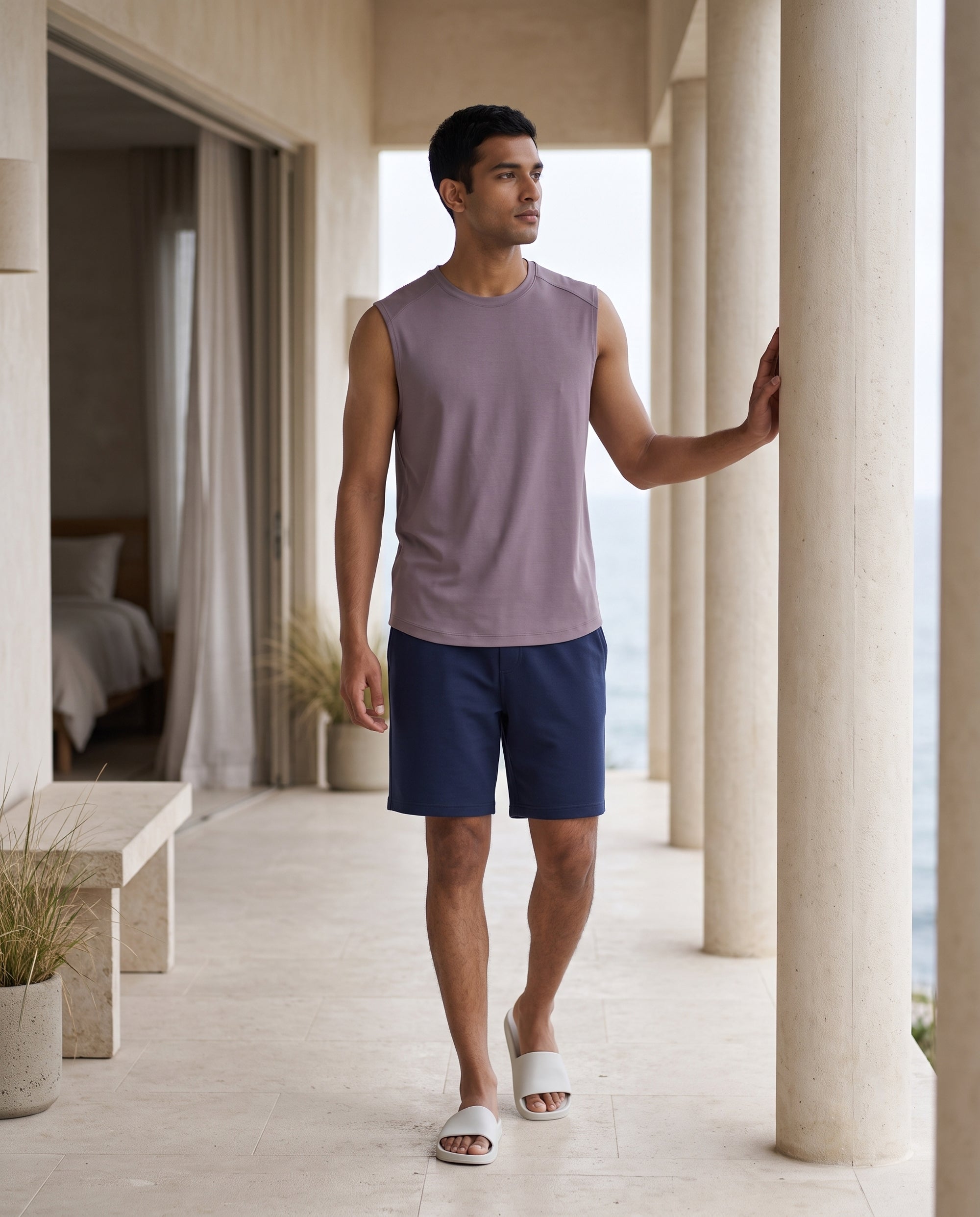 Airknit Tee + Shorts  (Twilight + Blue)