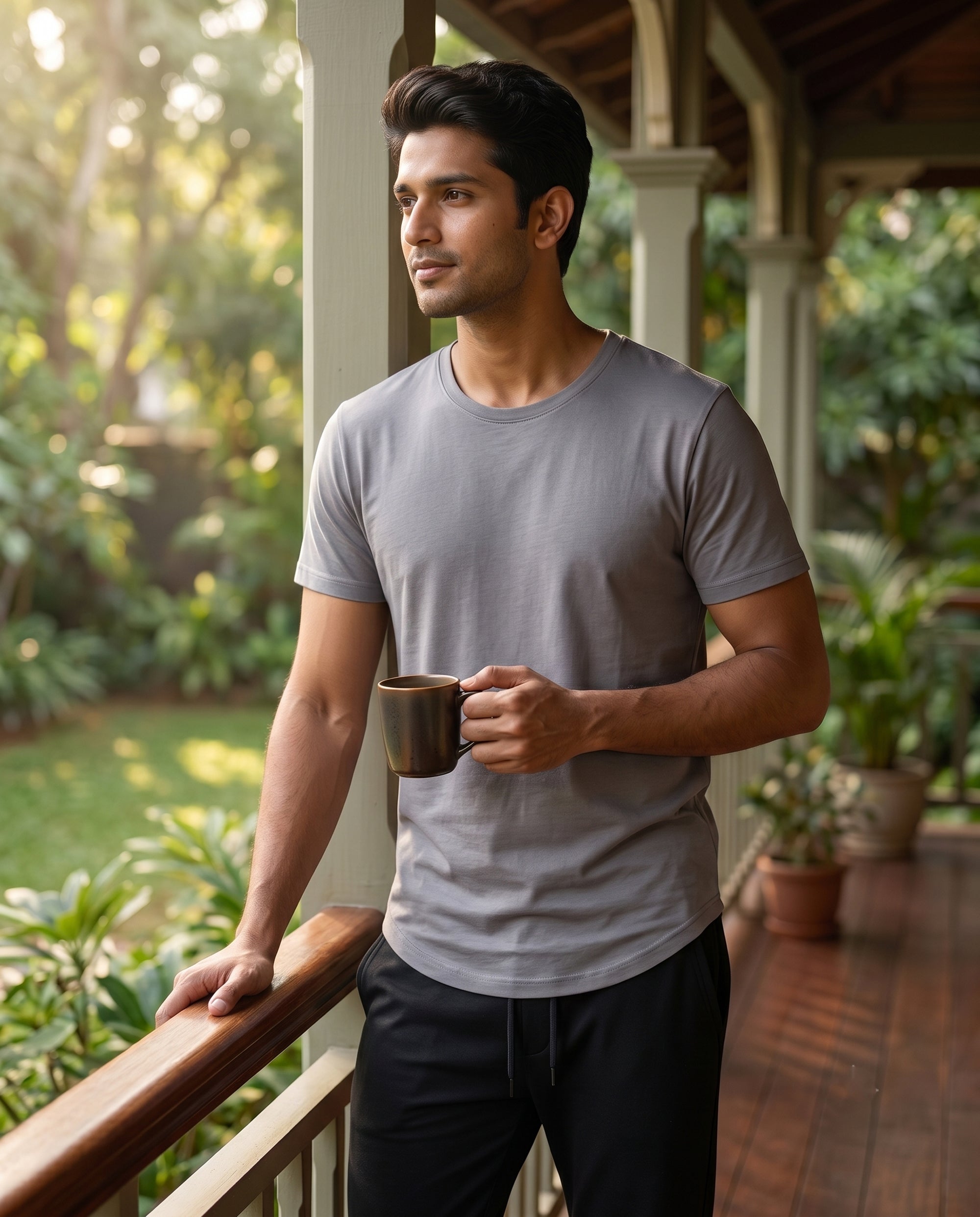 Cosmo T-Shirt + Pant  (Grey + Black)
