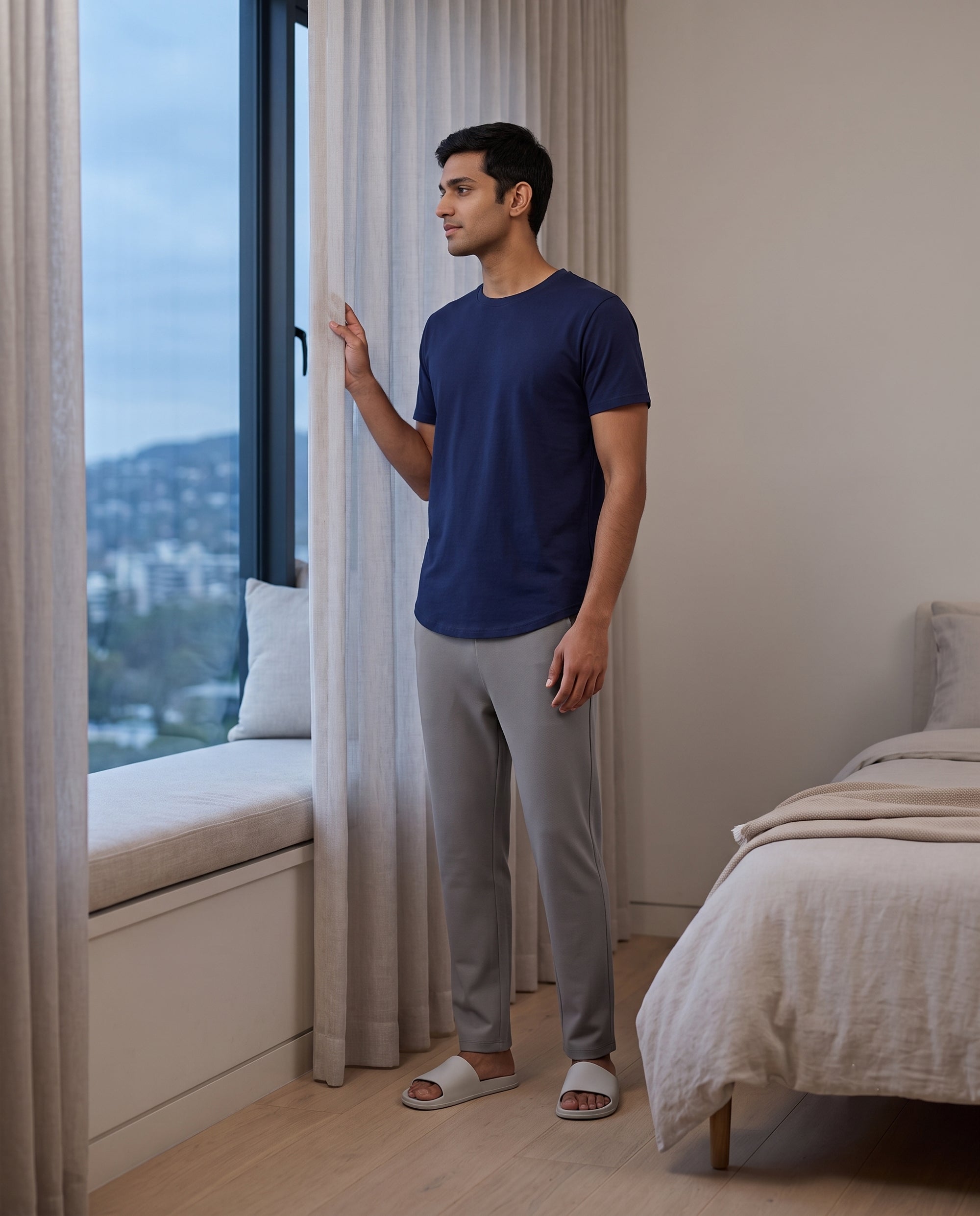 Cosmo T-Shirt + Pant  (Blue + Grey)