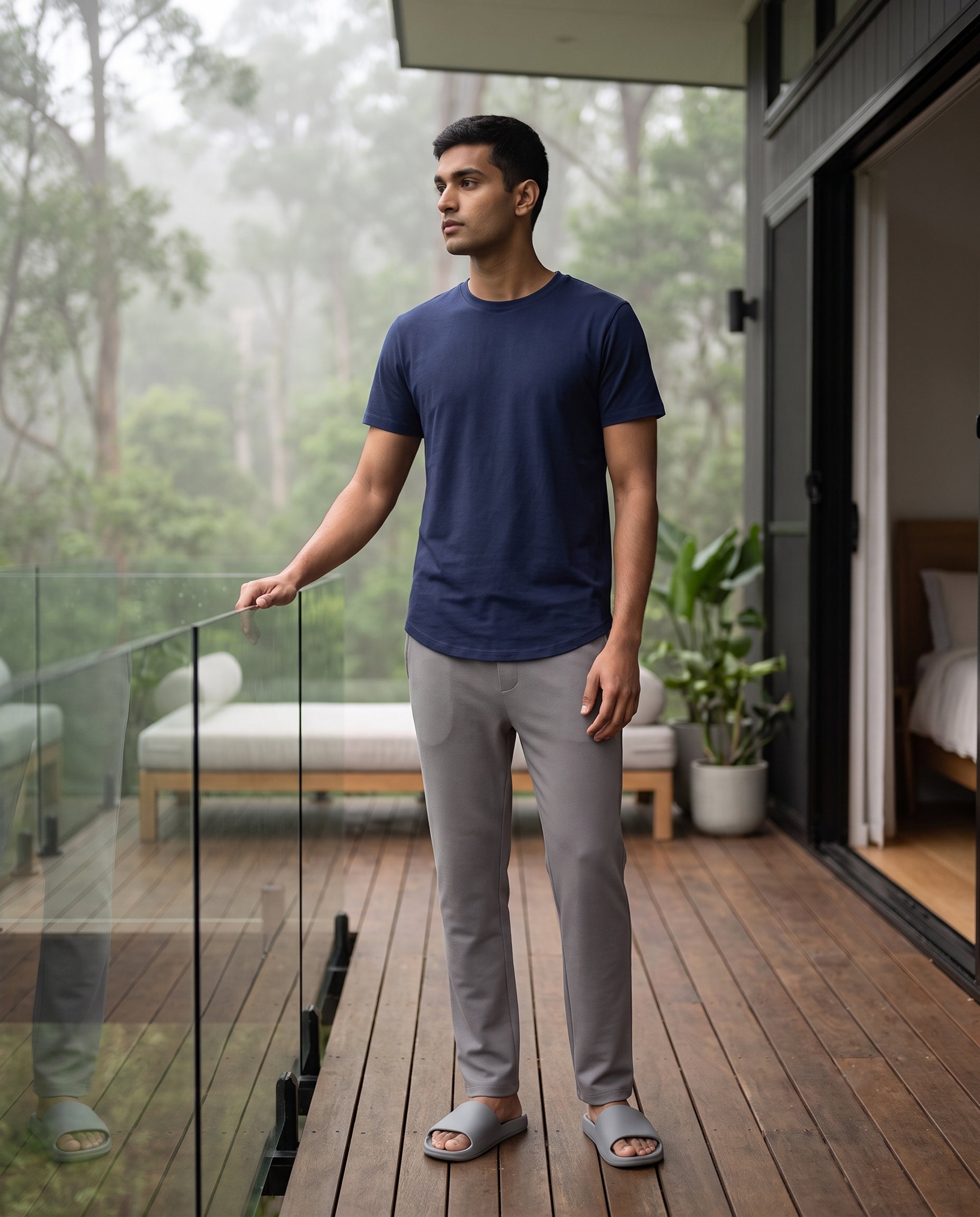 Cosmo T-Shirt + Pant  (Blue + Grey)