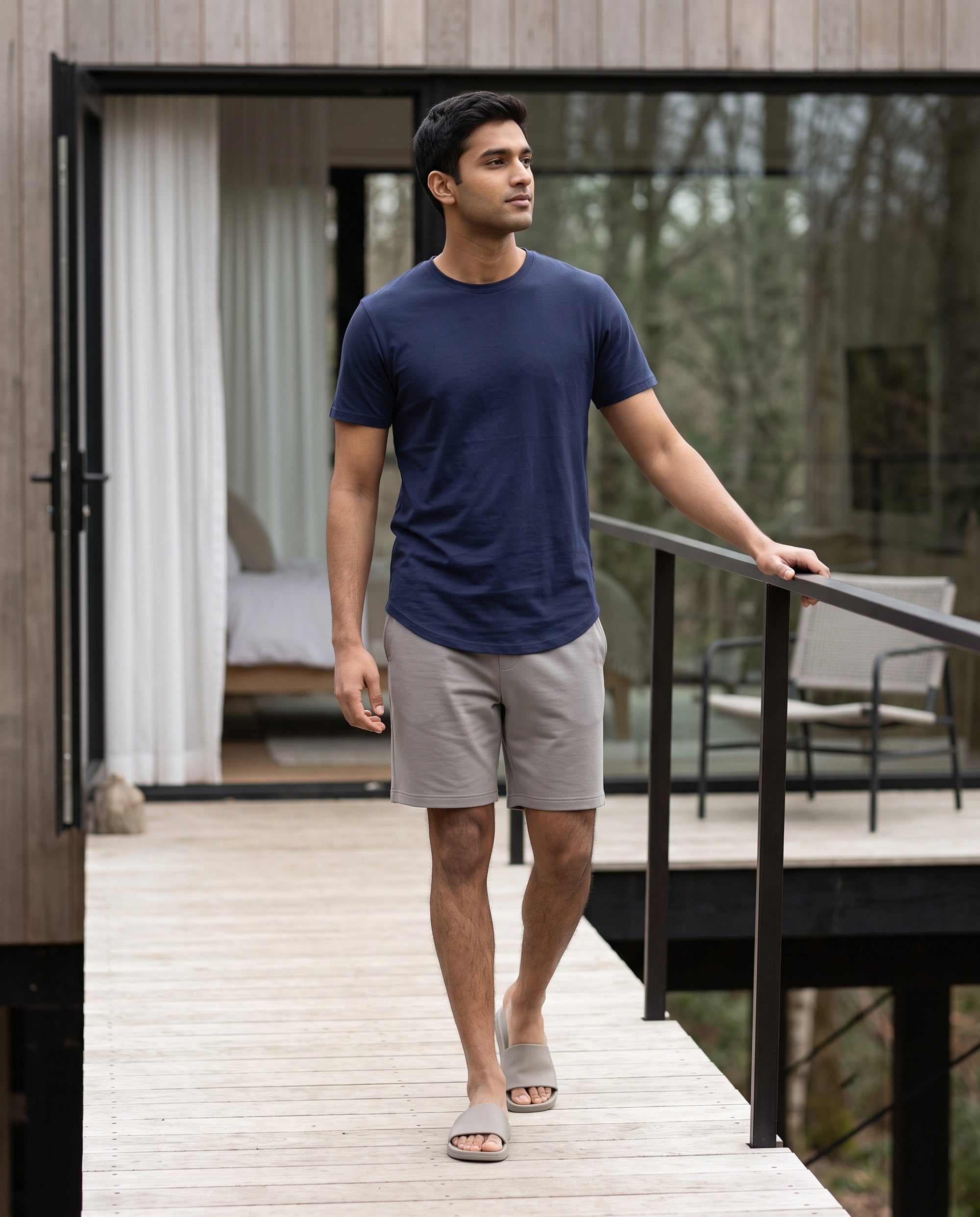 Cosmo T-Shirt + Shorts  (Blue + Grey)