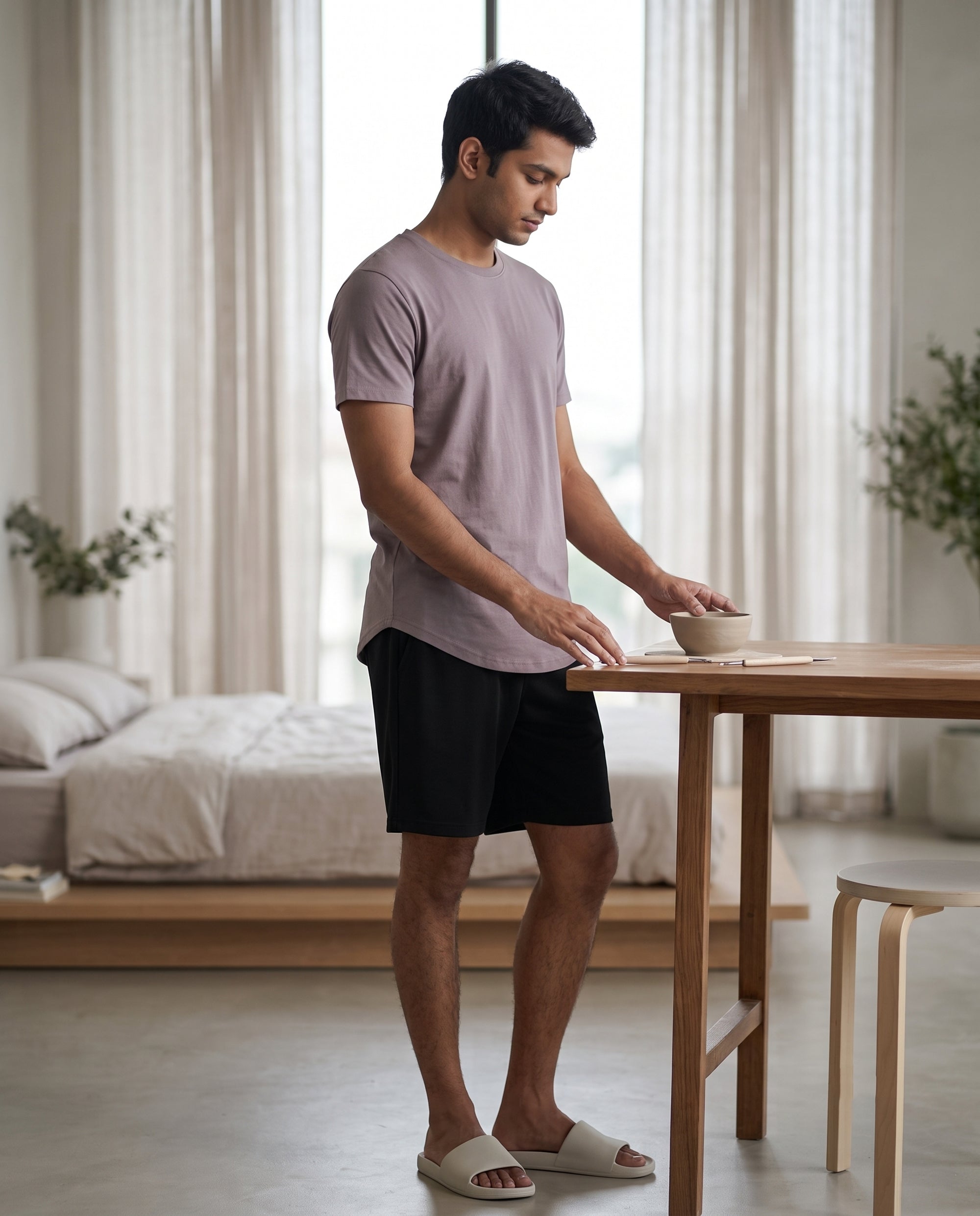 Cosmo T-Shirt + Shorts  (Grey + Black)