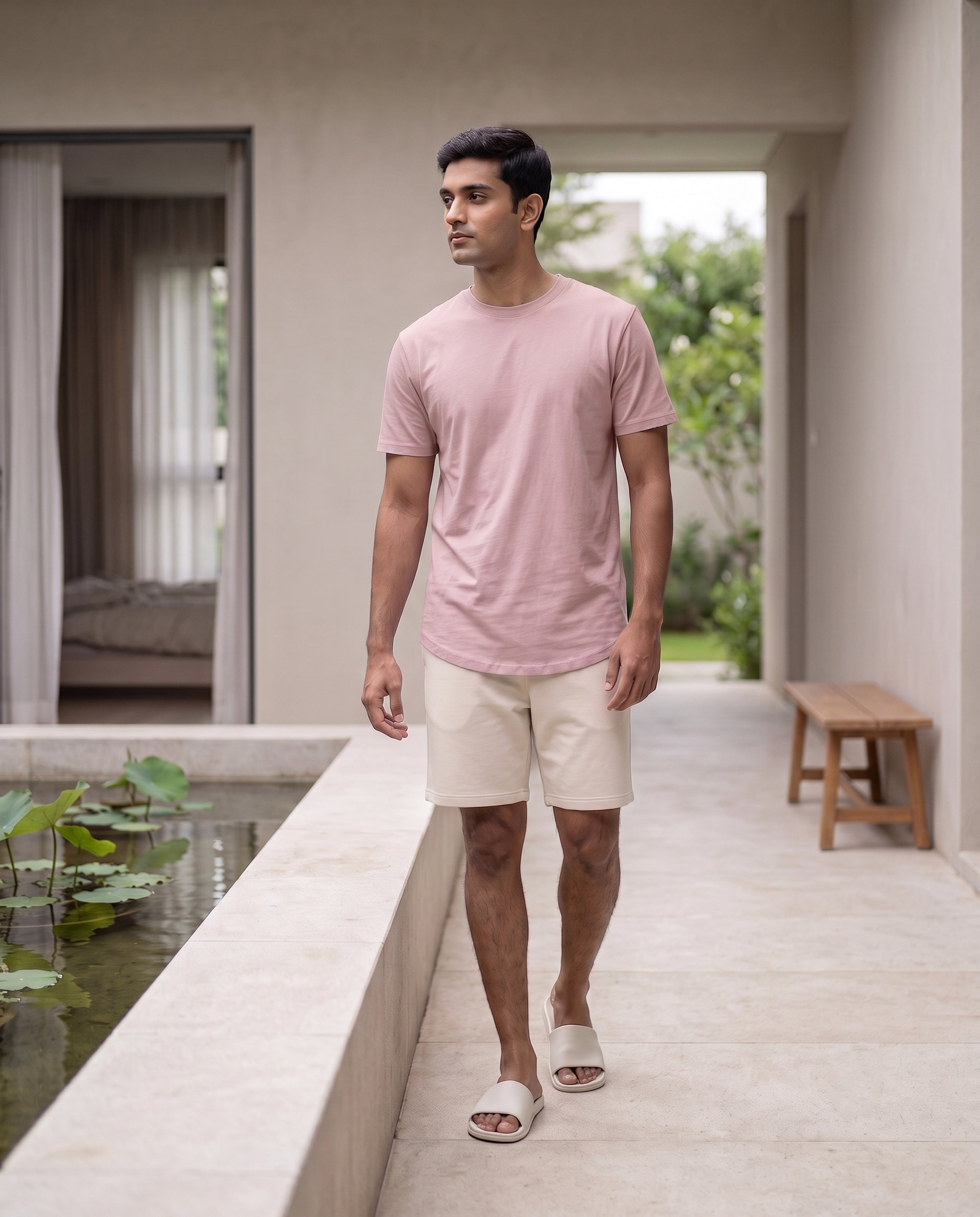 Cosmo T-Shirt + Shorts  (Pink + Cream)