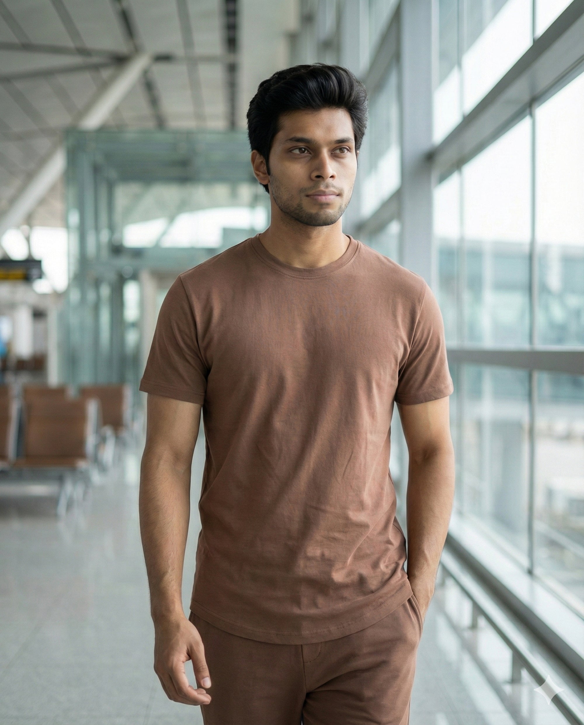 Mystic brown Cosmo bamboo cotton loungewear with soft breathable fabric and thermoregulating comfort for everyday relaxation