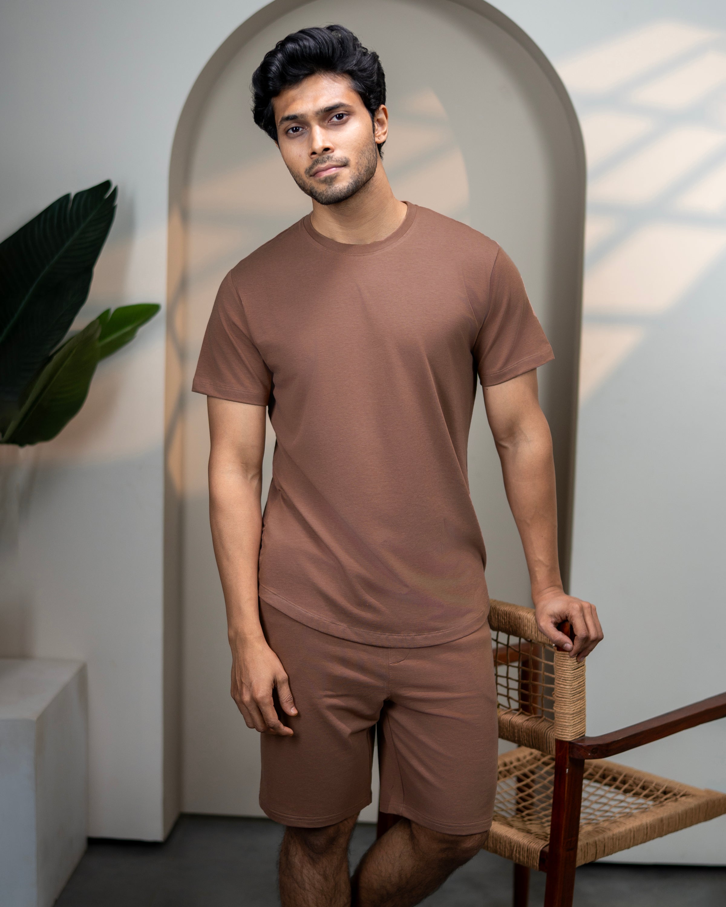 Cosmo T-Shirt + Shorts  (Mystic Brown)