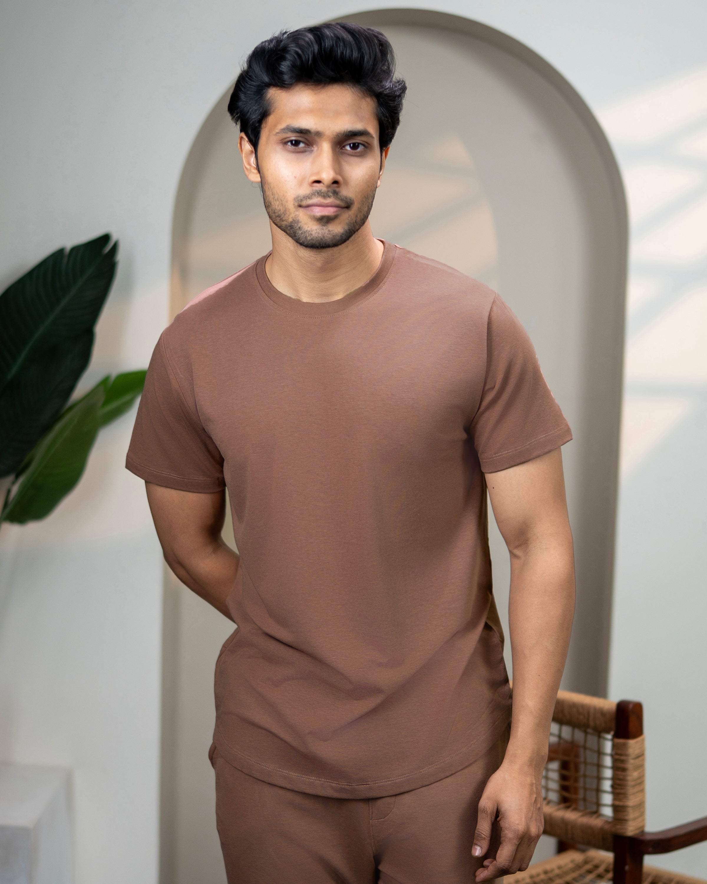 Cosmo T-Shirt + Shorts  (Mystic Brown)