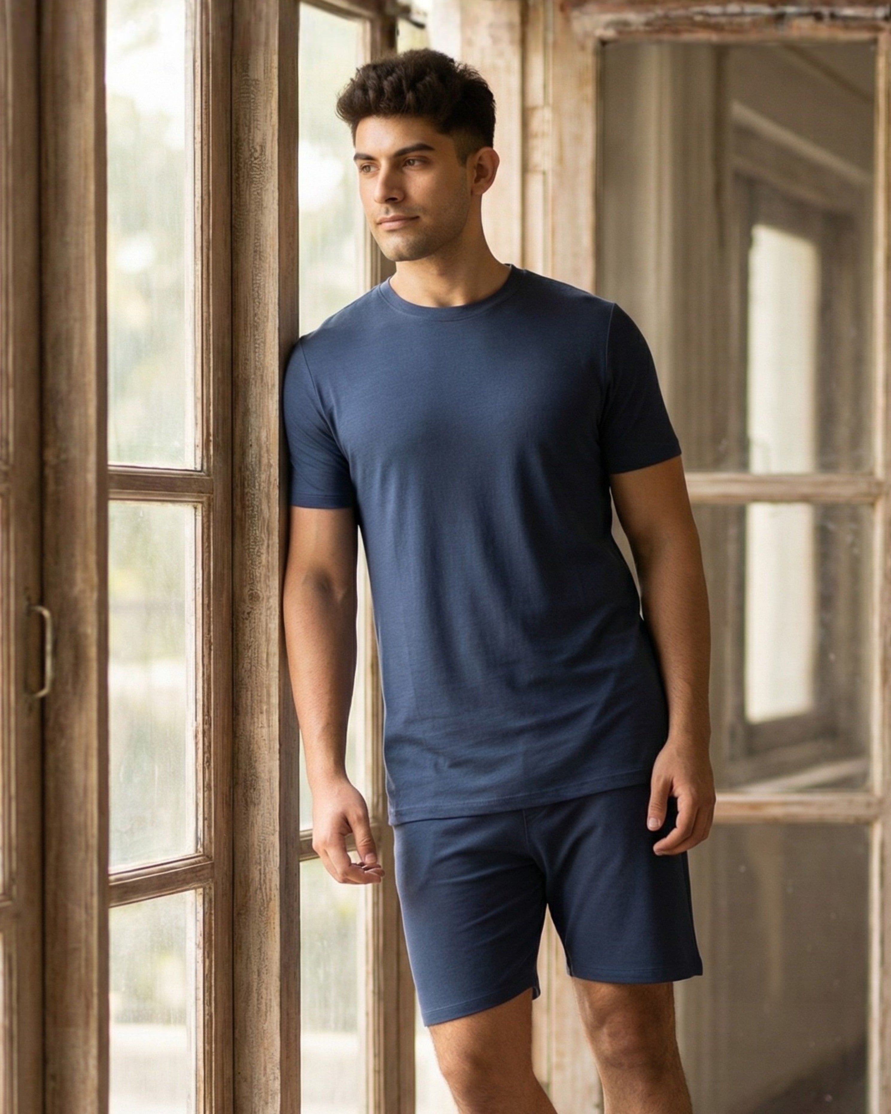 Cosmo T-Shirt + Shorts  (Navy Blue)