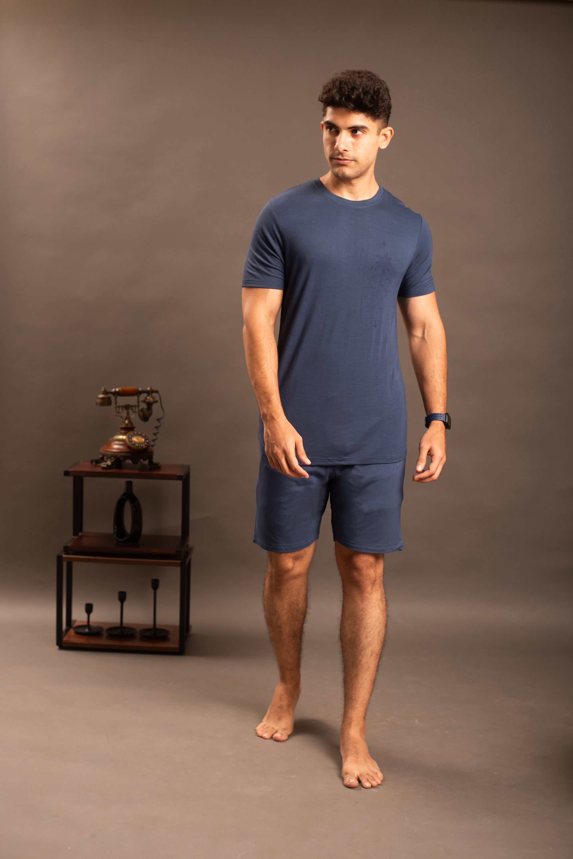 Cosmo T-Shirt + Shorts  (Navy Blue)