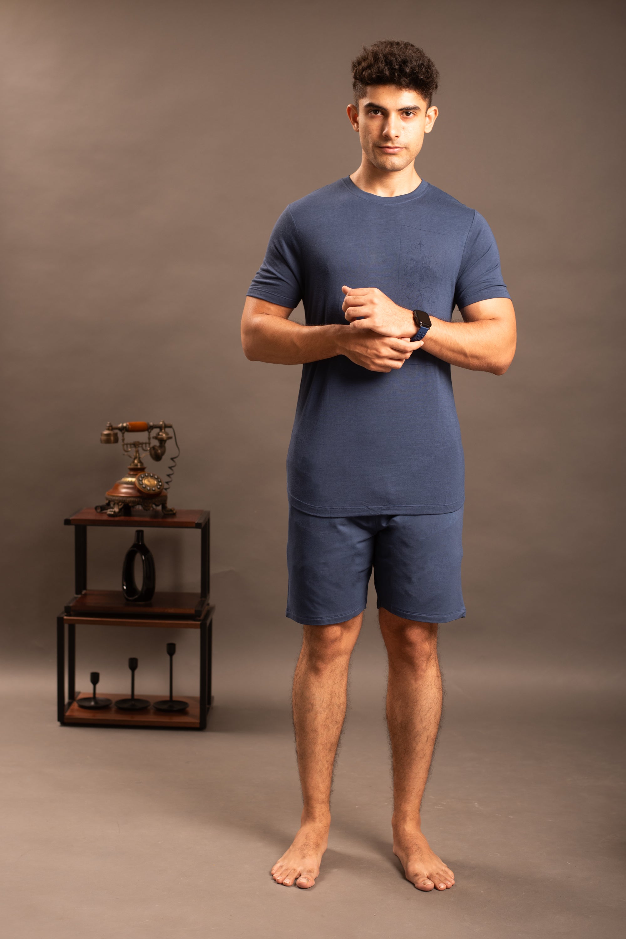 Cosmo T-Shirt + Shorts  (Navy Blue)