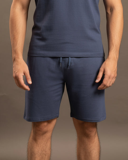 AirKnit Tee + Shorts  (Navy Blue)