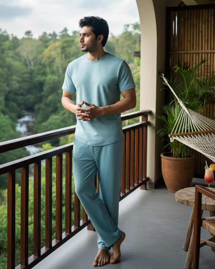 Cosmo T-Shirt + Pant  (Nile Blue)