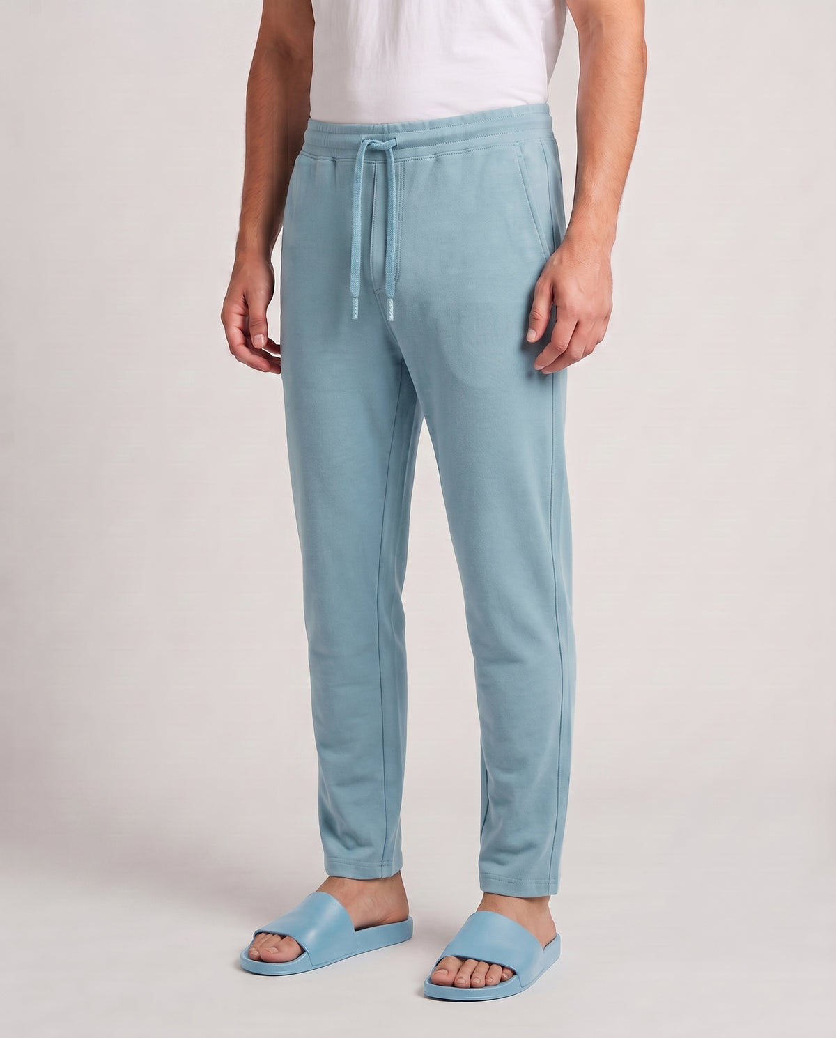 Nile blue men’s regular fit lounge top with bamboo fabric, cotton softness and breathable thermoregulating comfort
