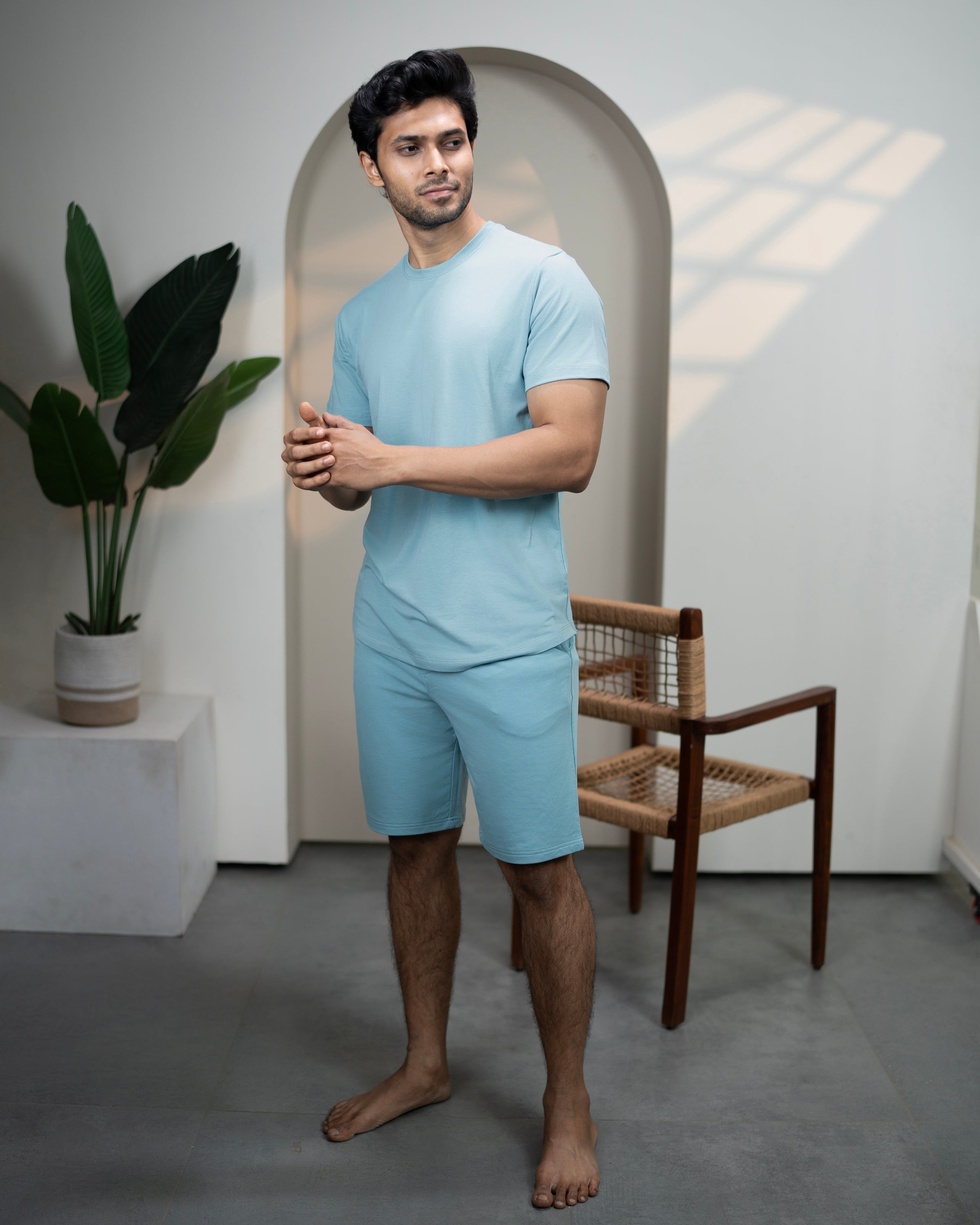 Cosmo T-Shirt + Shorts  (Nile Blue)