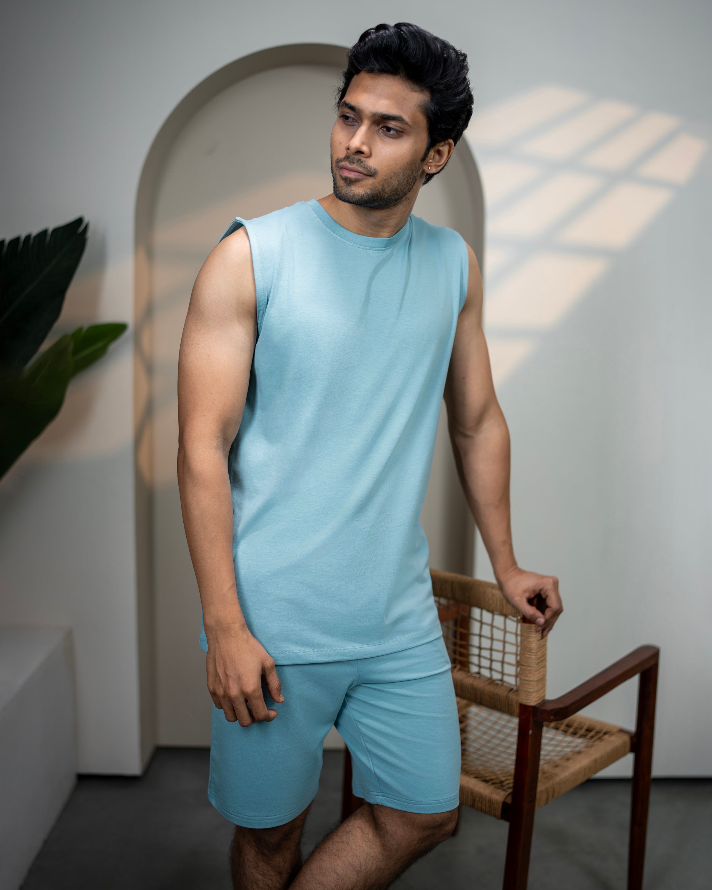 Hushy Bamboo Shorts  (Nile Blue)