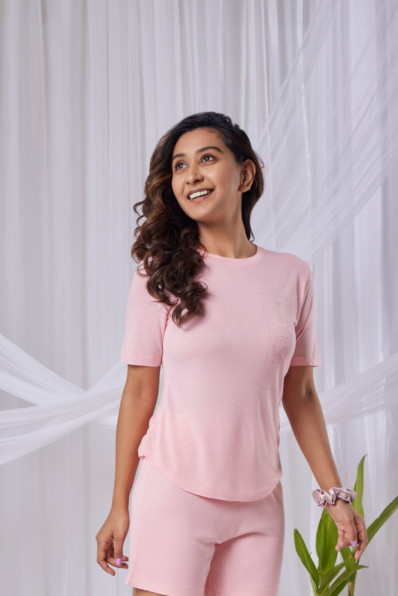 Celeste Lounge Tee  (Pink Candy)