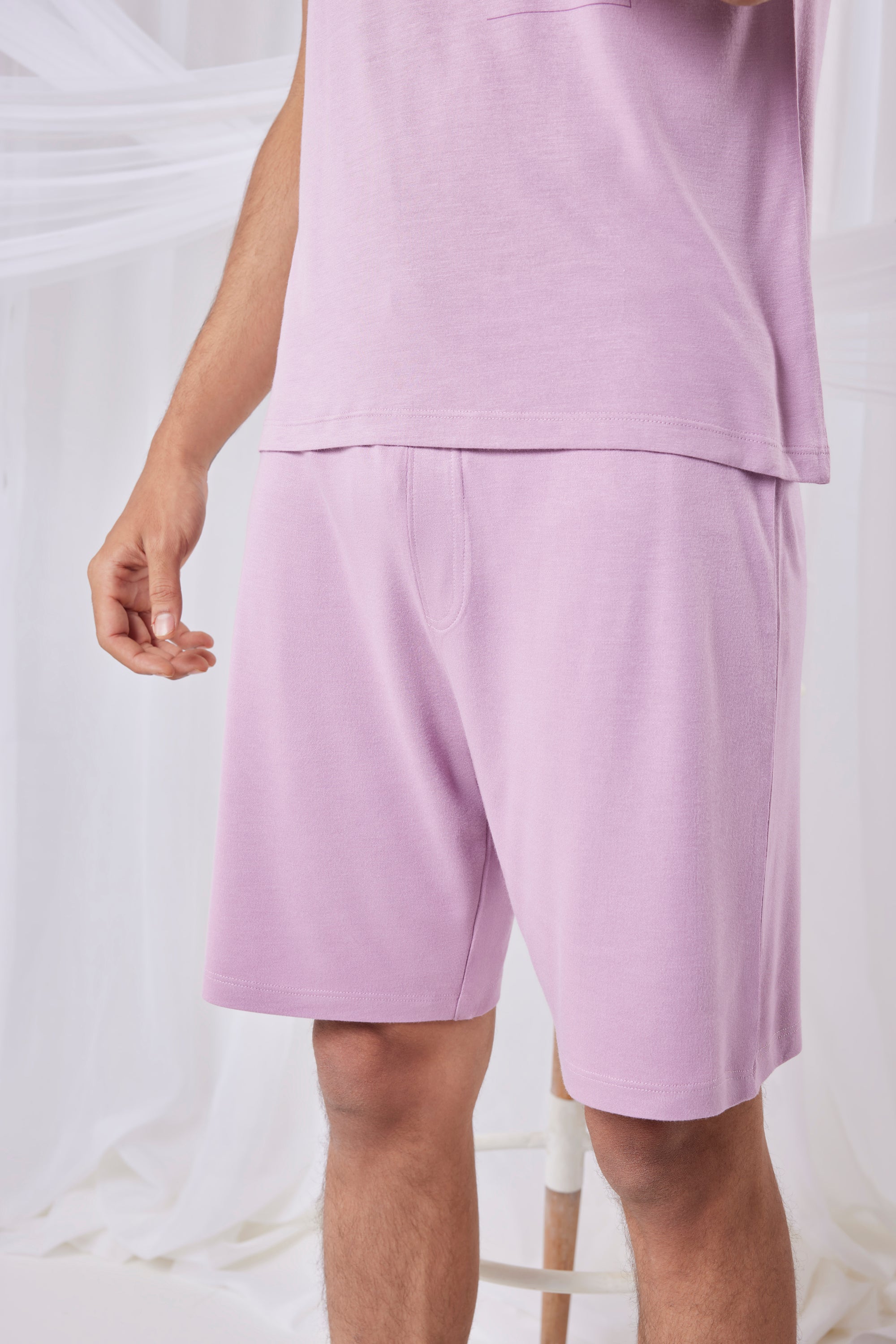 Hushy Sleep Shorts  (Sea Fog)