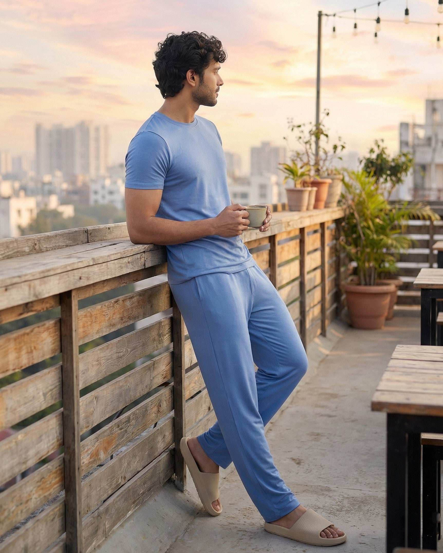 Cosmo T-Shirt + Pant  (Serene Blue)