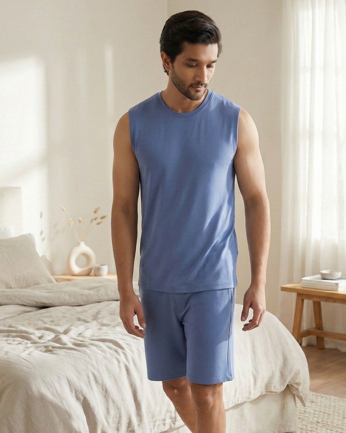 AirKnit Tee + Shorts  (Serene Blue)