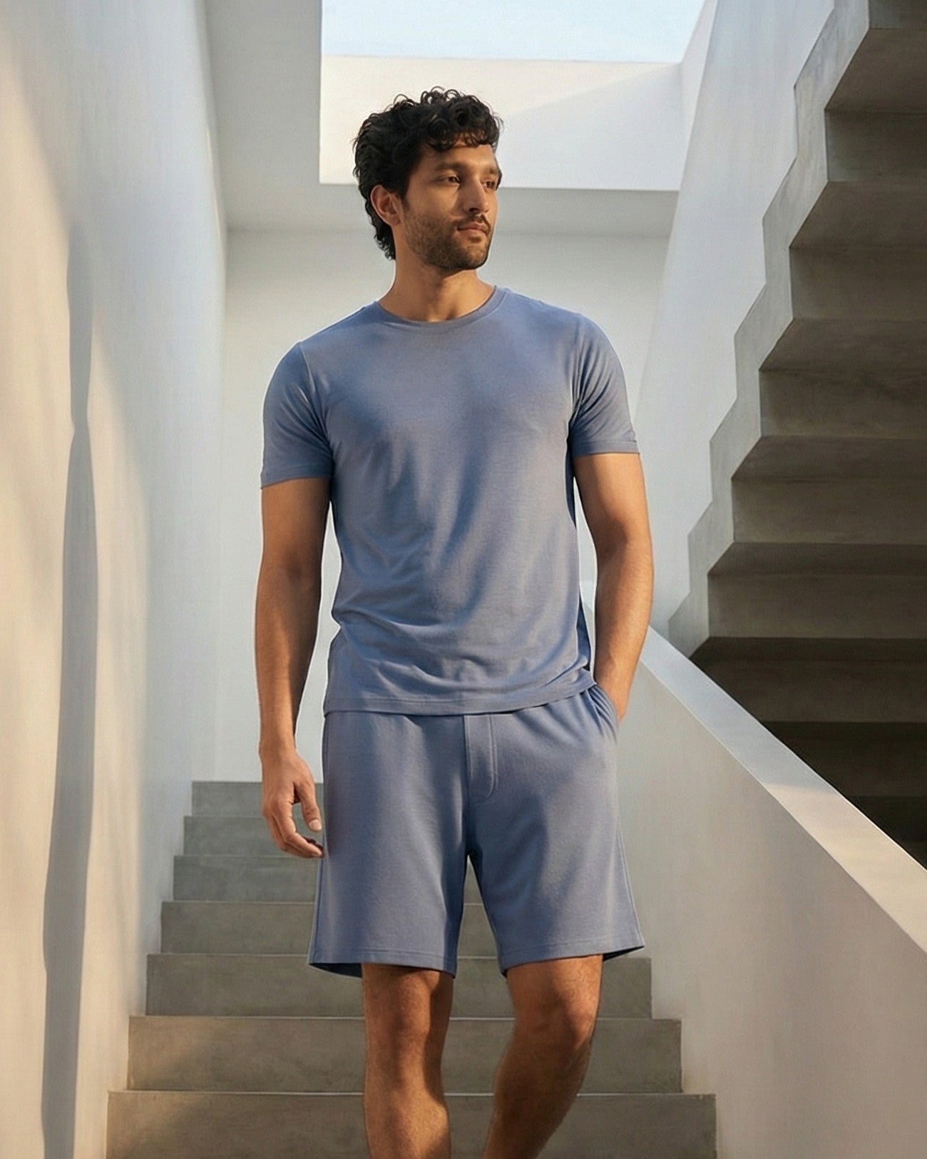 Cosmo T-Shirt + Shorts  (Serene Blue)