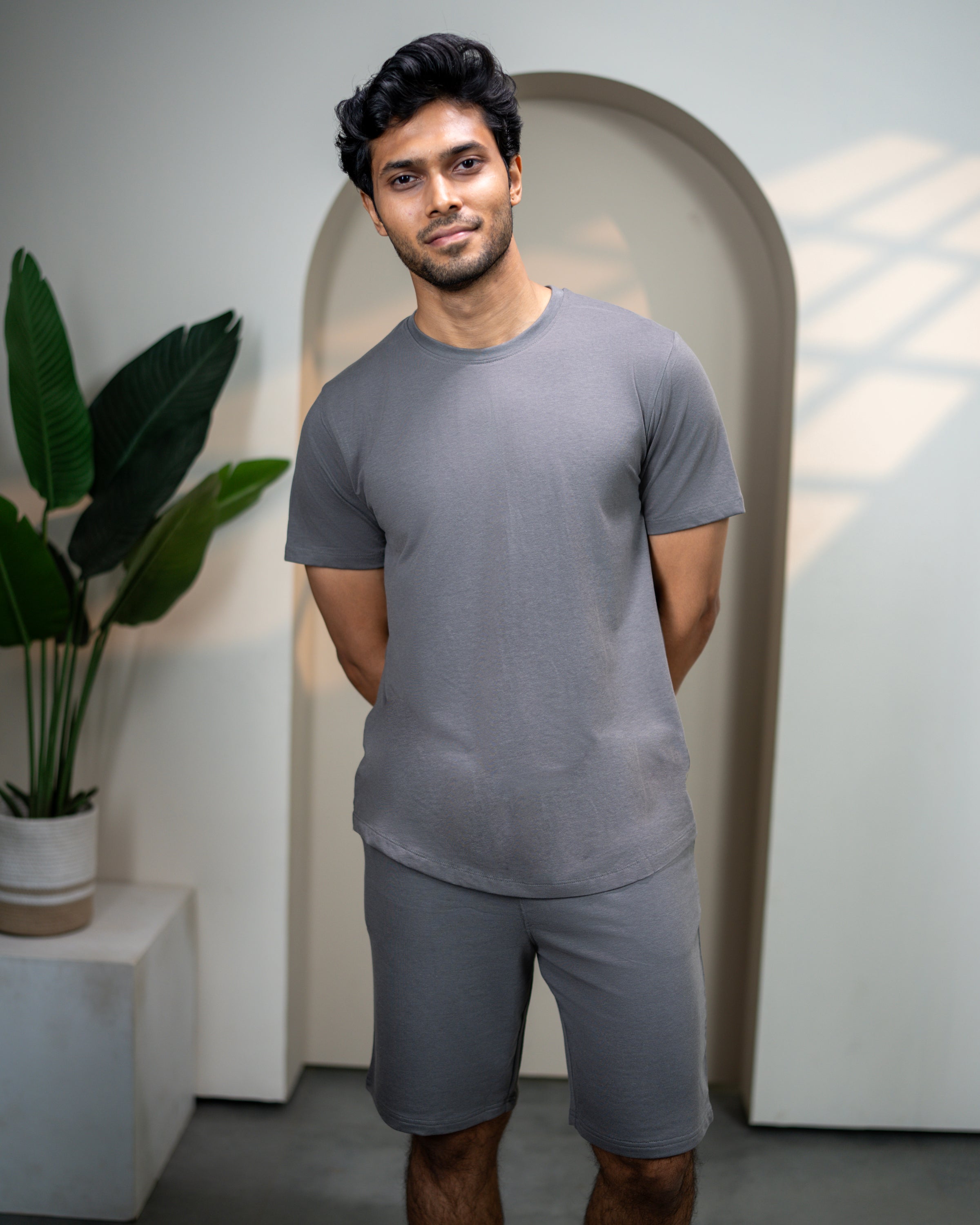 Cosmo T-Shirt + Shorts  (Stone Grey)