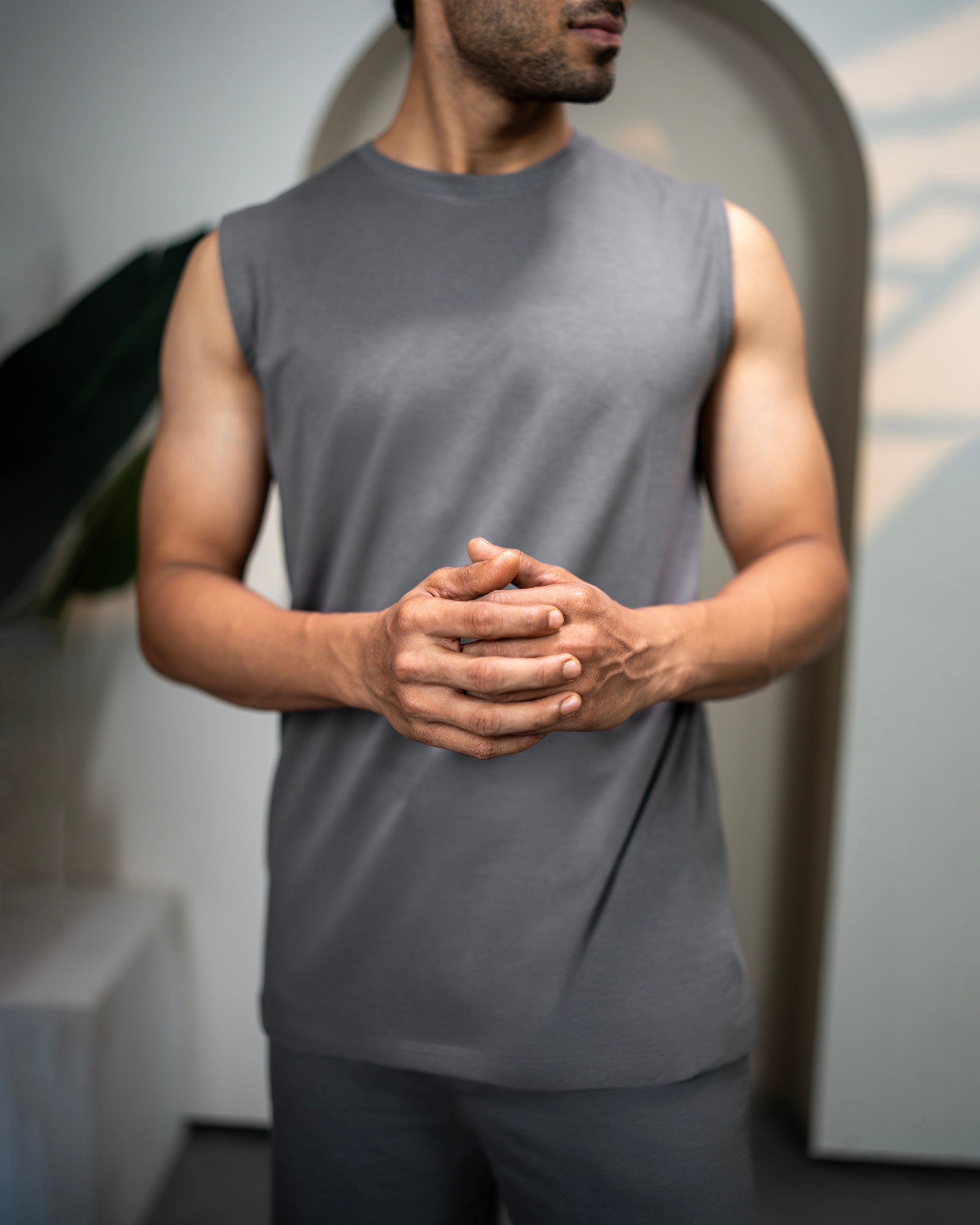 AirKnit Tee + Pant  (Stone Grey)