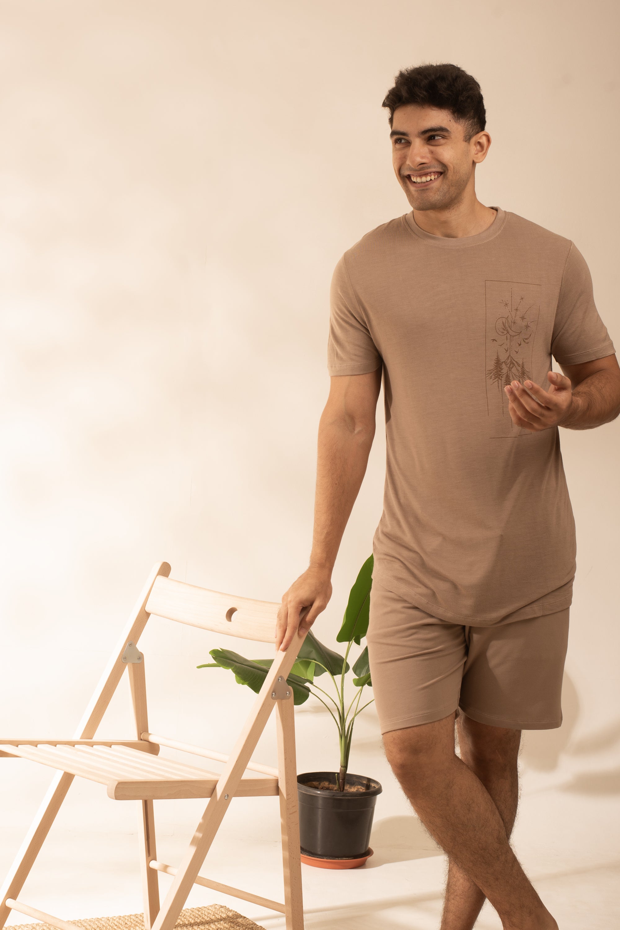 Cosmo T-Shirt + Shorts  (Taupe)