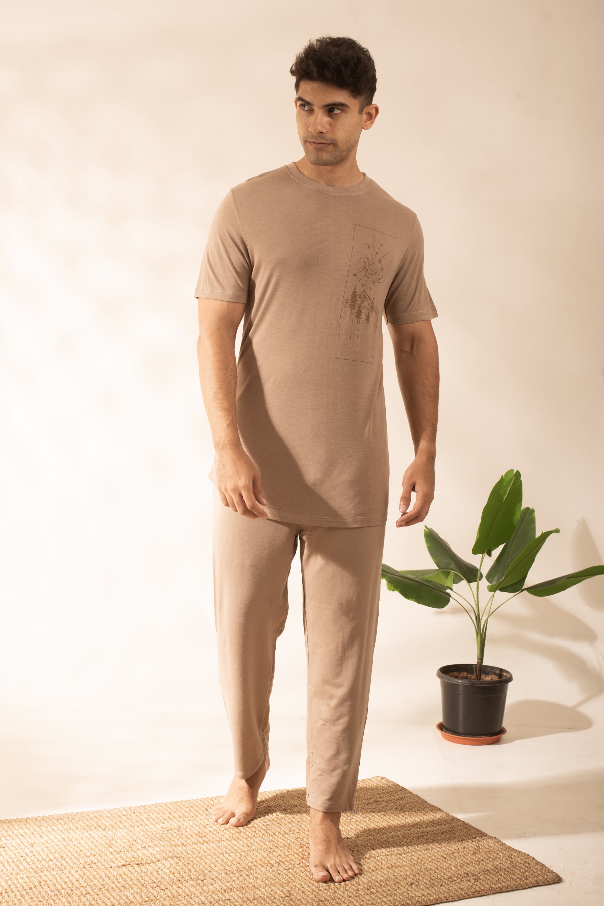 Cosmo T-Shirt + Pant  (Taupe)