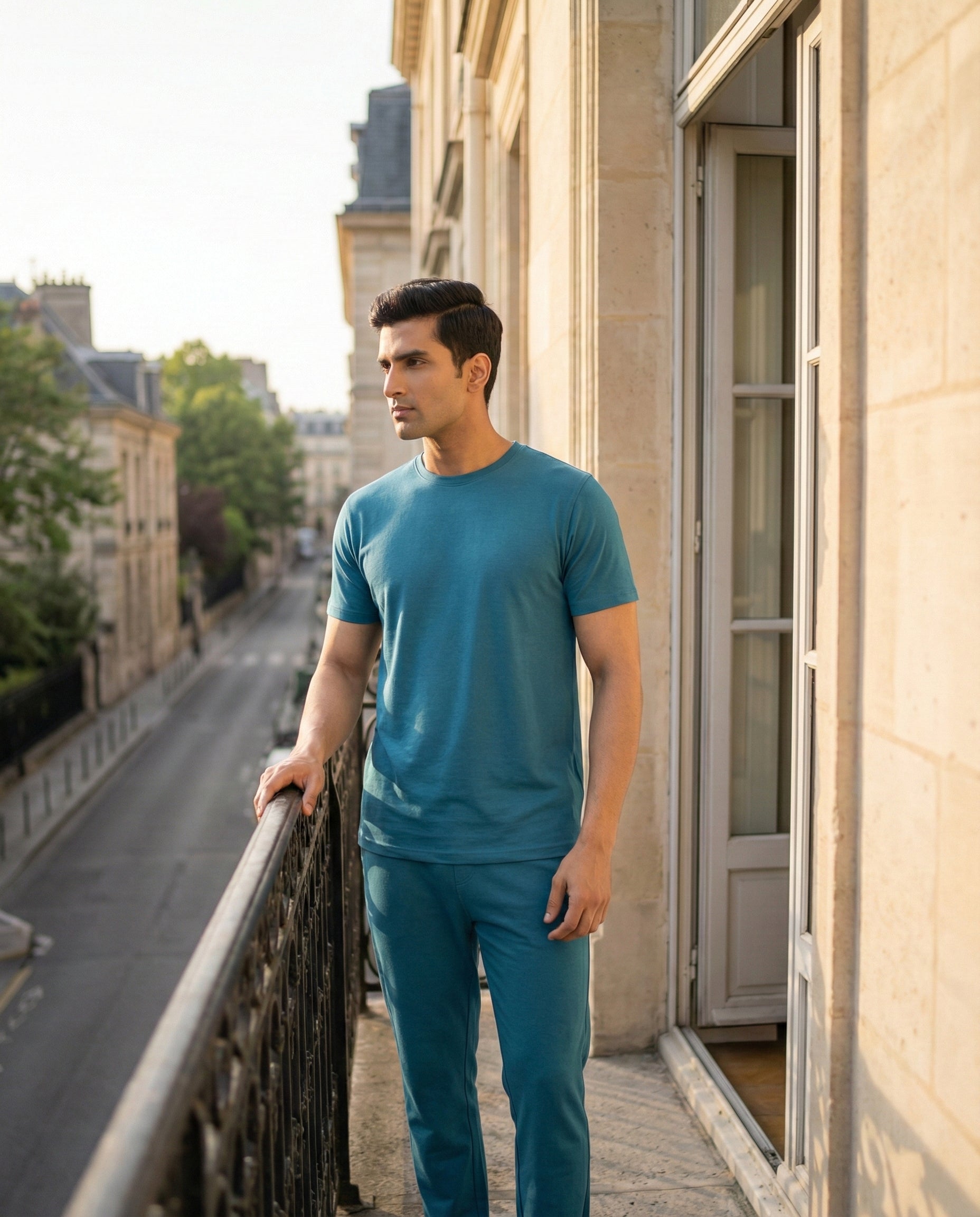 Cosmo Bamboo T-shirt  (Teal Blue)