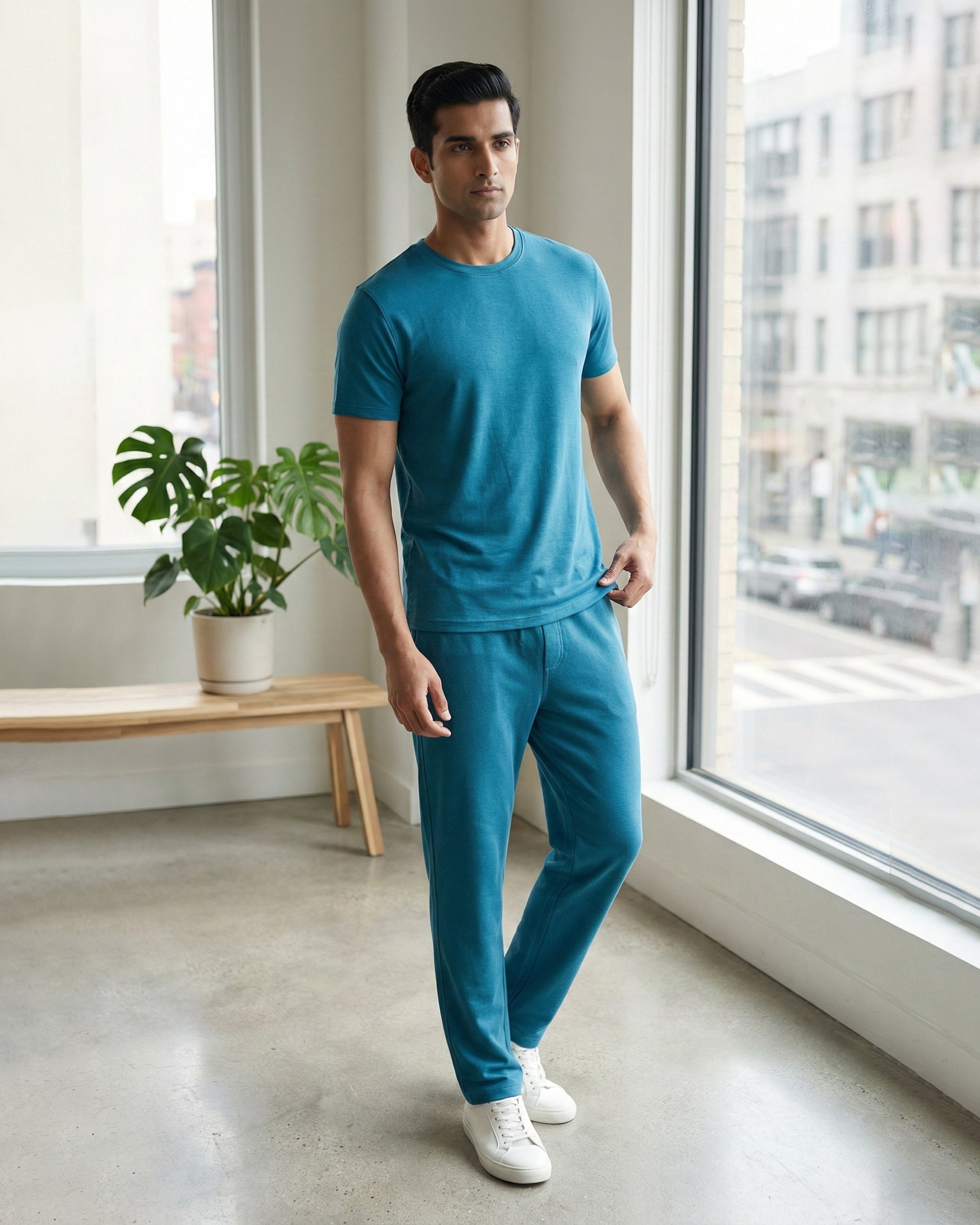 Urbanite Bamboo Pant  (Teal Blue)