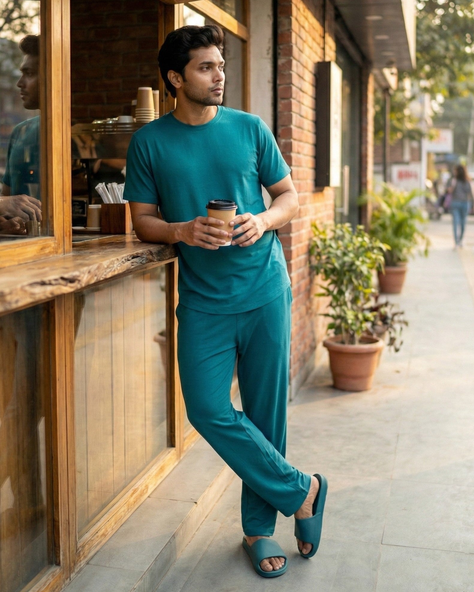 Cosmo T-Shirt + Pant  (Teal Green)