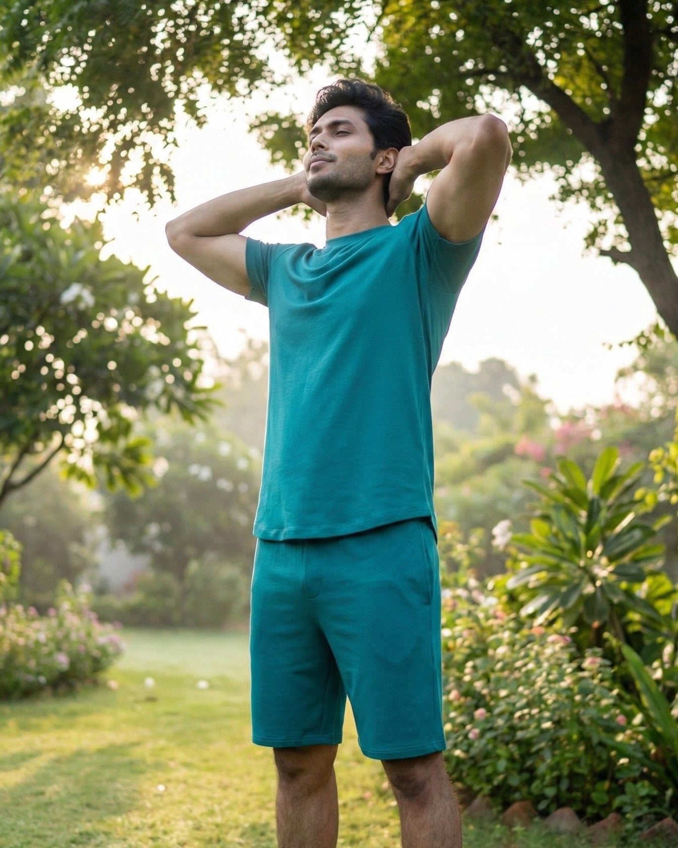 Cosmo T-Shirt + Shorts  (Teal Green)