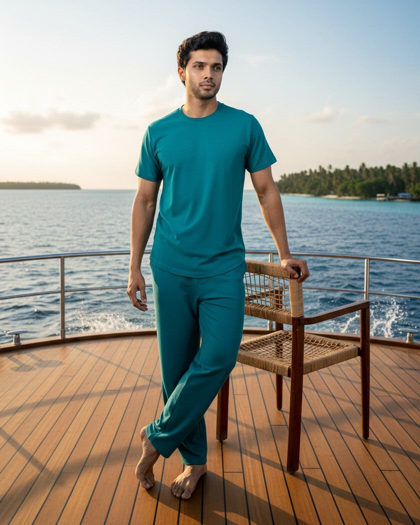 Cosmo T-Shirt + Pant  (Teal Green)