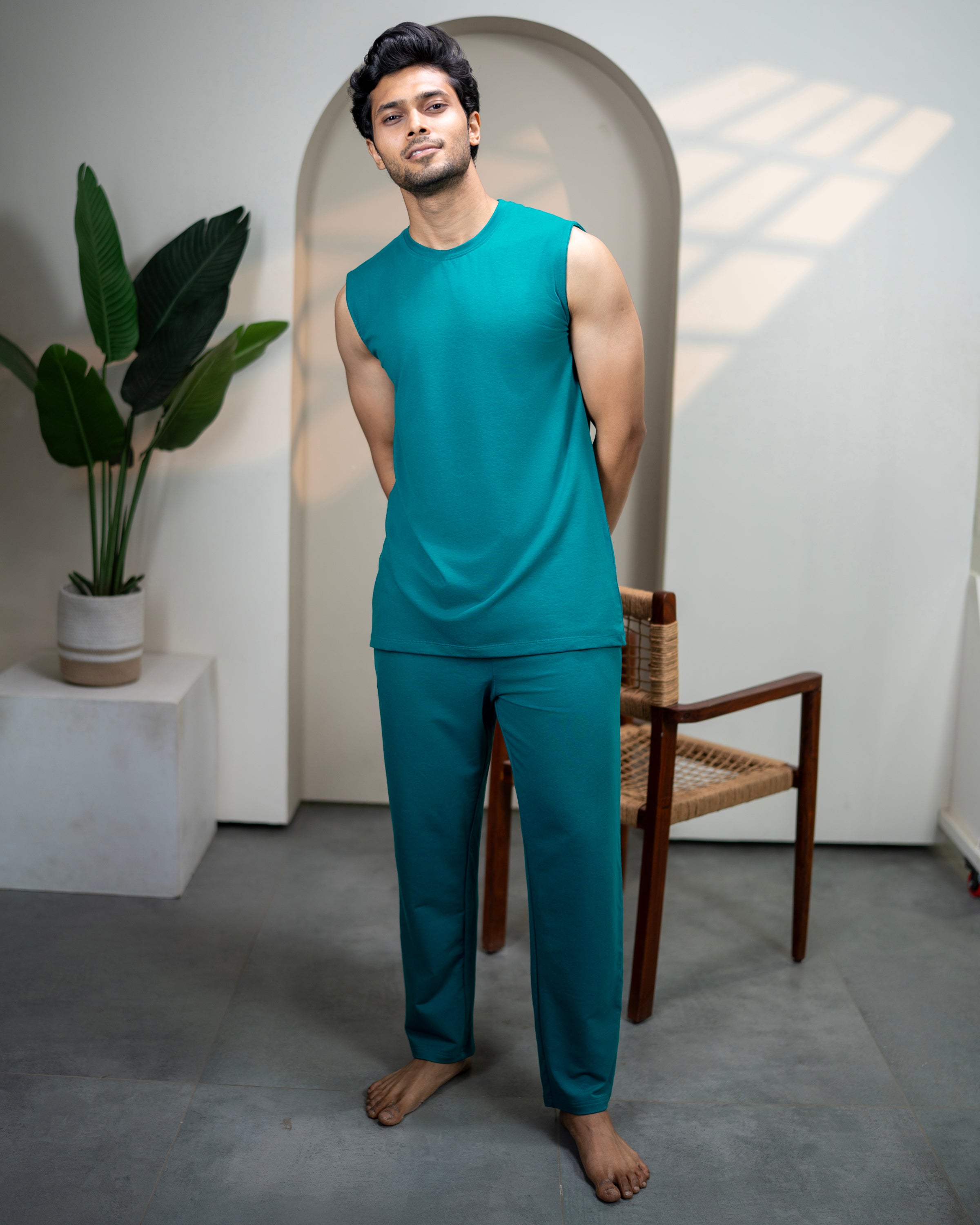 AirKnit Tee + Pant  (Teal Green)