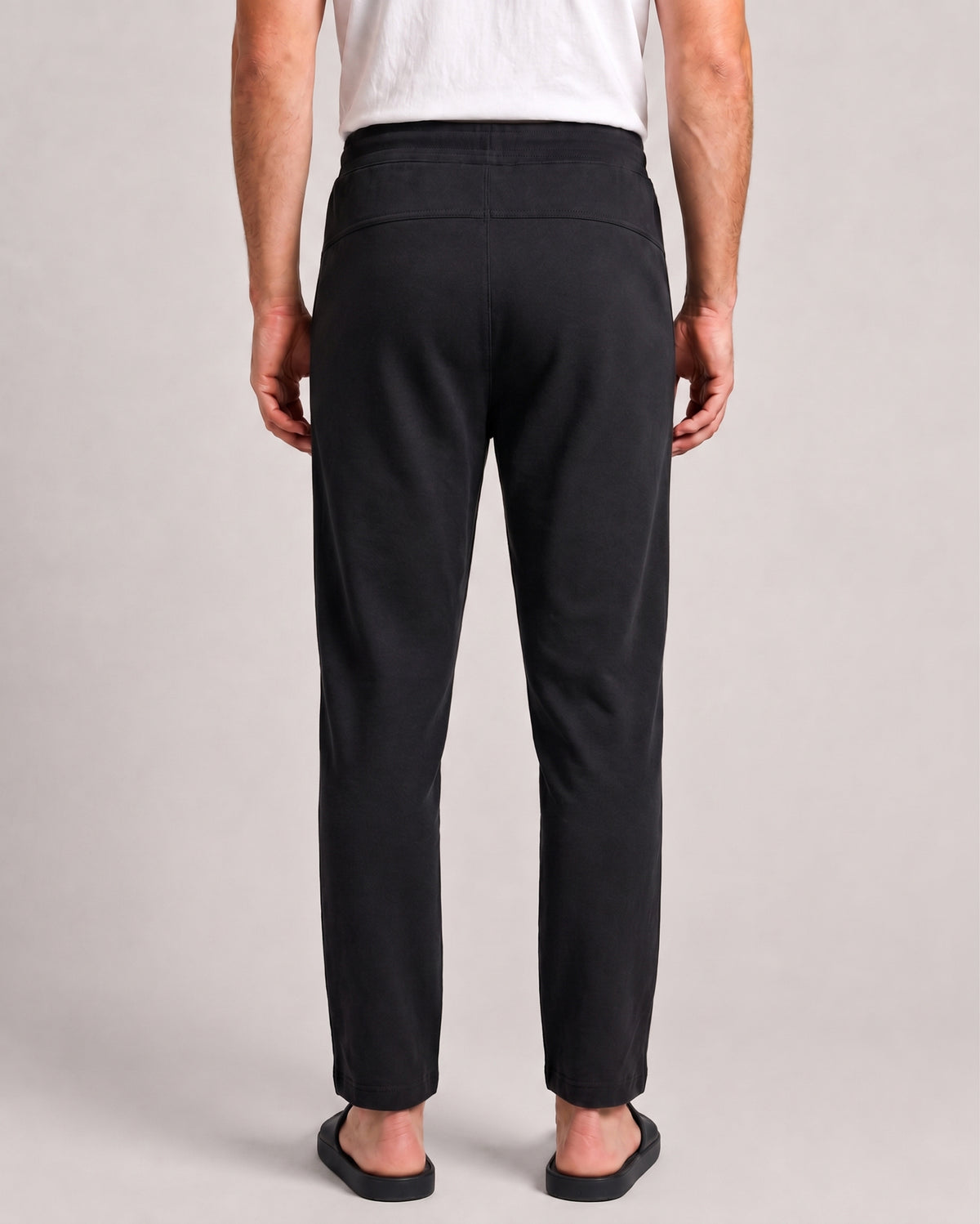 Softsleep men's True Black Urbanite pant in bamboo cotton, offering smooth comfort and easy movement for relaxed loungewear days.